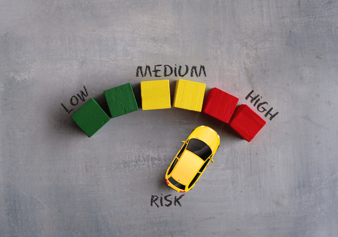a car on high risk metre