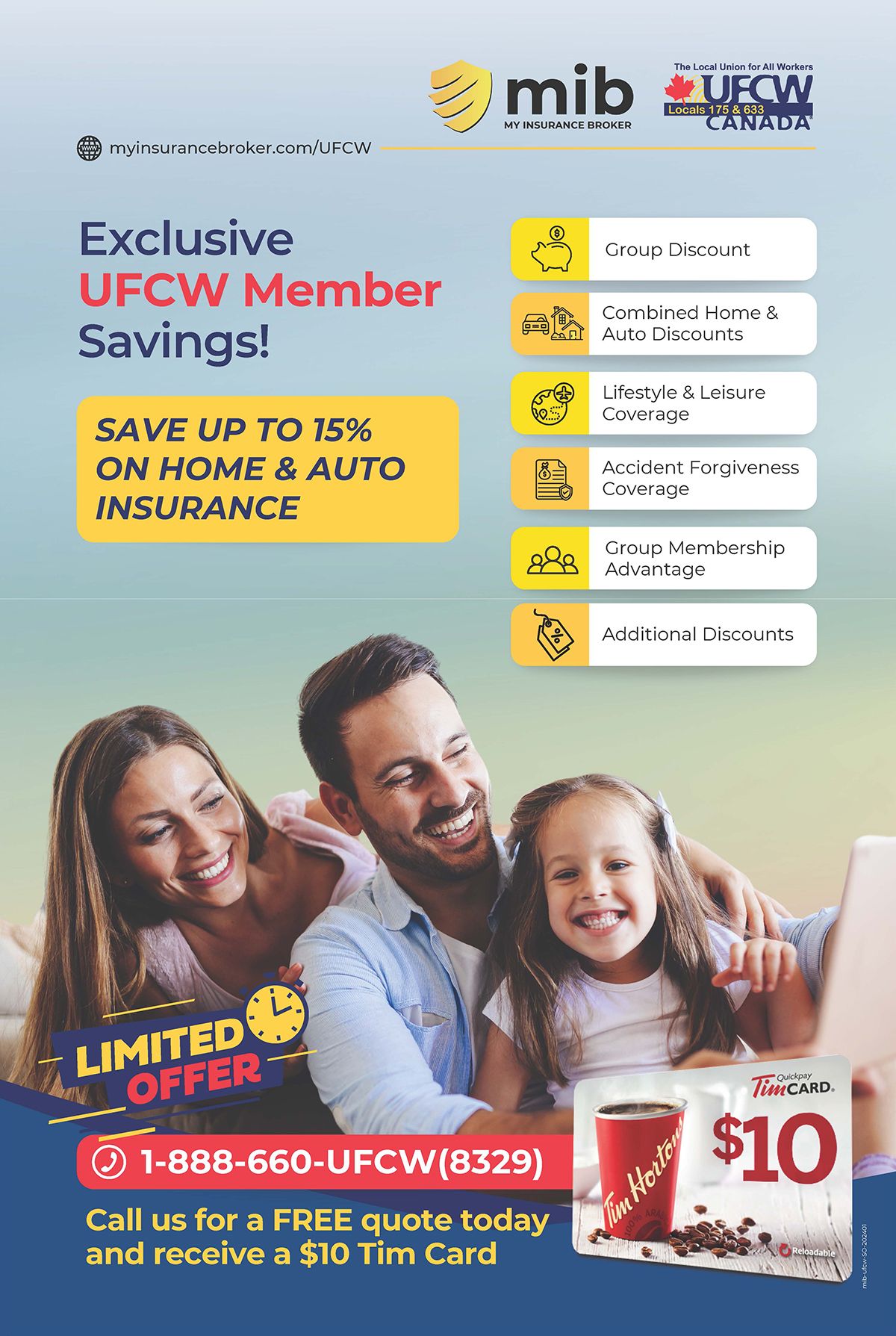 Exclusive UFCW Savings! Save up to 15% On Home & Auto Insurance