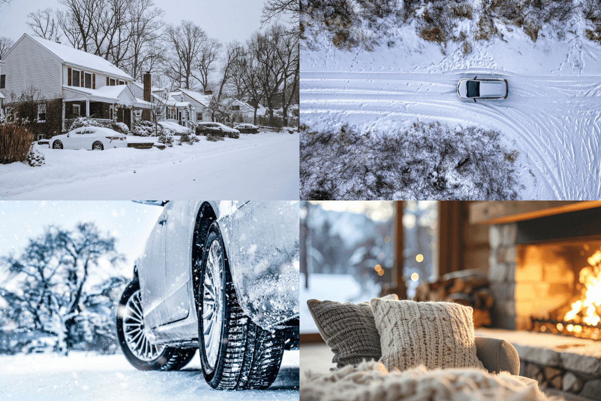 winter home and car